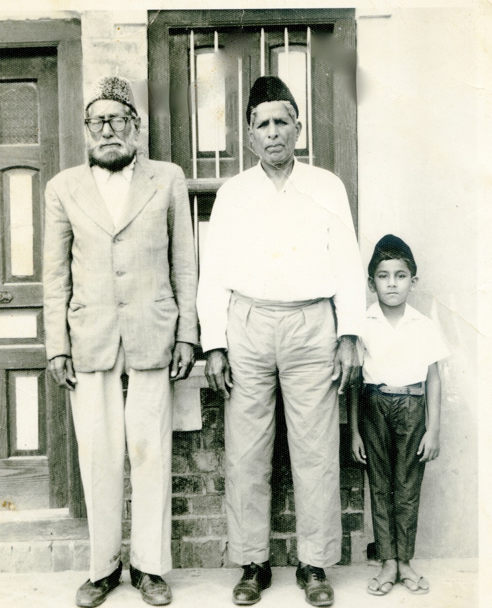 Three generations of the Ginai family photographed together